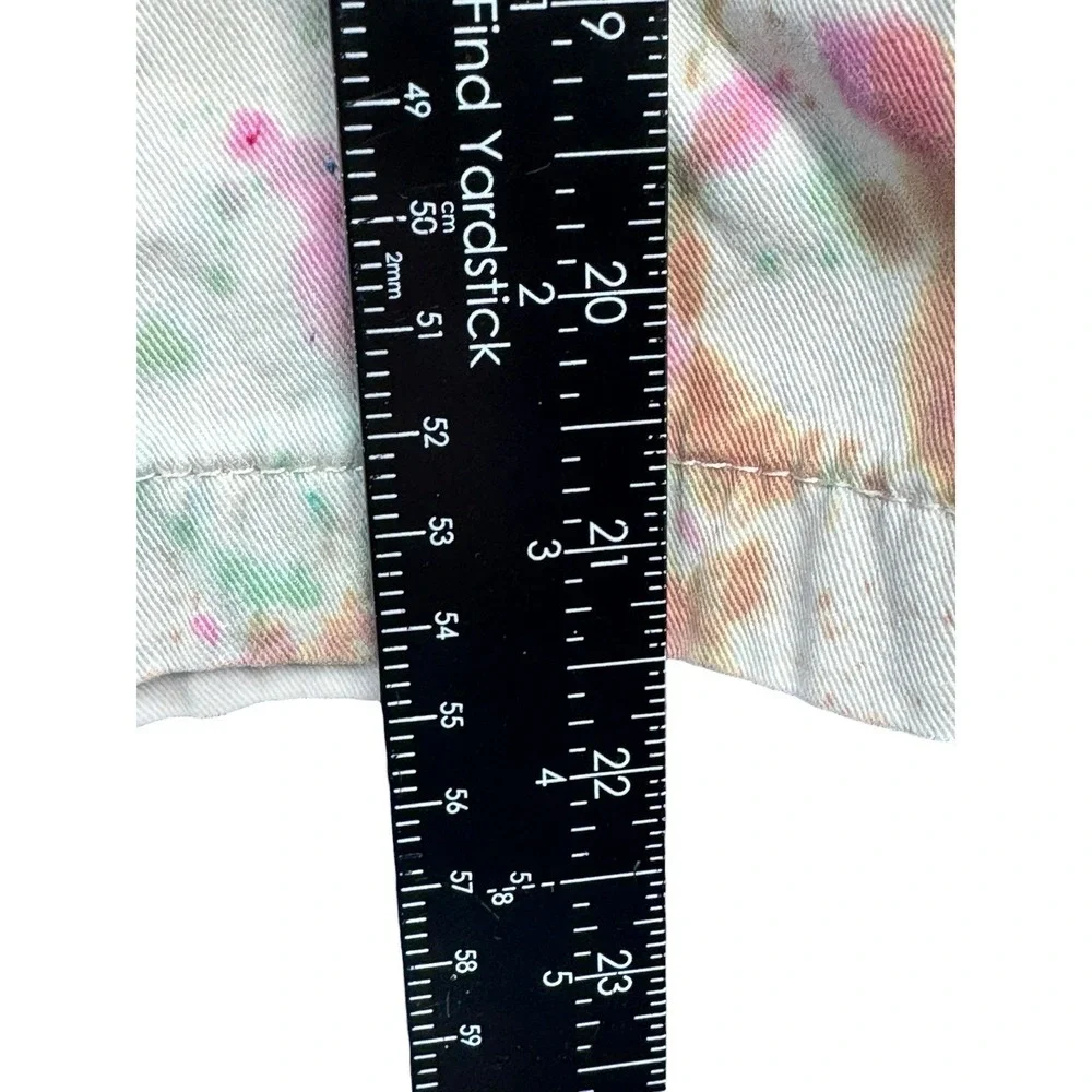 OP Ocean Pacific Paint Splatter Cargo Shorts Y2K Drawstring Men's L 32 Waist